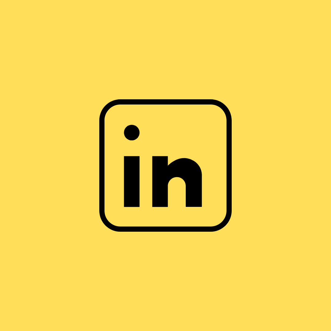 Linkedin Logo in Yellow